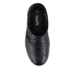 EasyFit Extra Wide Leather Slip-On Shoes - Black