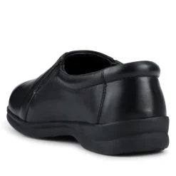 EasyFit Extra Wide Leather Slip-On Shoes - Black