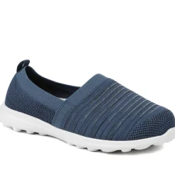 EasyFit Extra Wide Memory Foam Slip-Ons - Navy