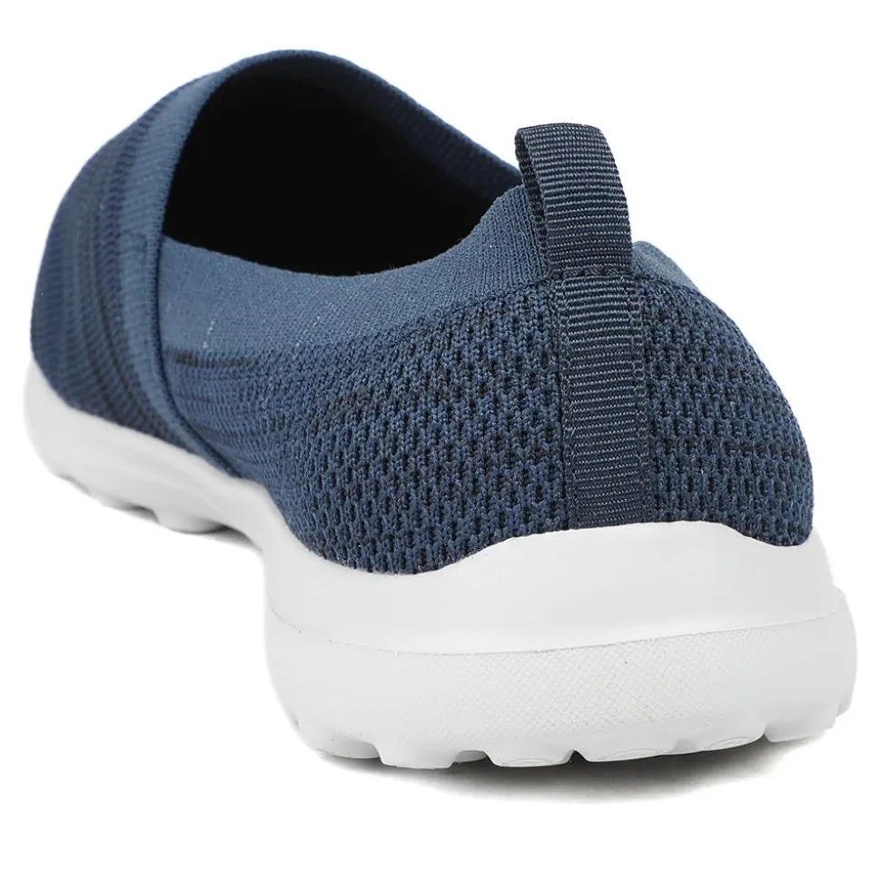 EasyFit Extra Wide Memory Foam Slip-Ons - Navy