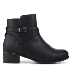 EasyFit Extra Wide Smart Zip Up Ankle Boots - Black
