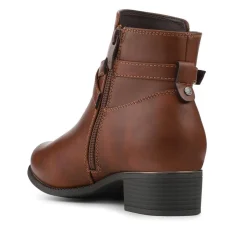 EasyFit Extra Wide Smart Zip Up Ankle Boots - Tan