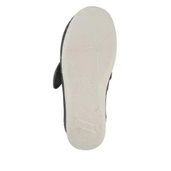 EasyFit Extra-Wide Touch-Fasten Slippers - Dark Grey