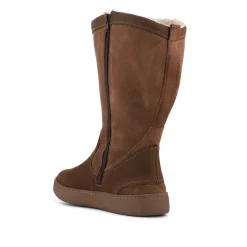 EasyFit Extra Wide Warm Leather Boots - Brown
