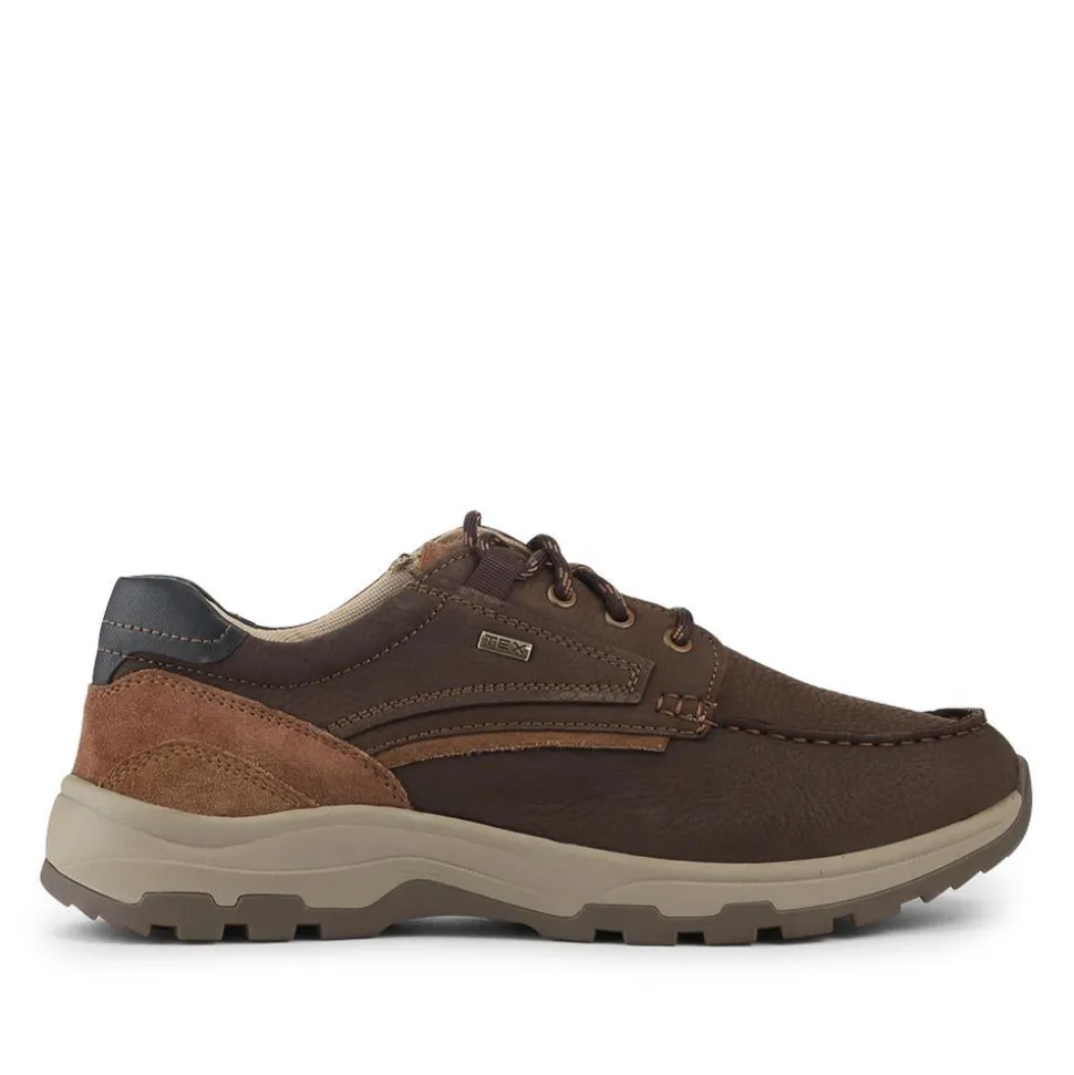 EasyFit Extra Wide Water Resistant Lace Up Shoes - Brown