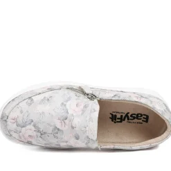 EasyFit Extra Wide Zip Detail Slip On Shoes - Floral