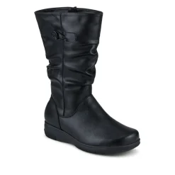 EasyFit Extra Wide Zip-Up Boots - Black