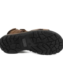 EasyFit Marius Extra Wide Leather Sandals - Brown