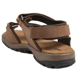 EasyFit Marius Extra Wide Leather Sandals - Brown
