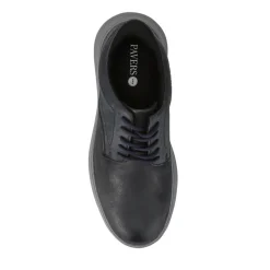 Easy Step In Casual Leather Lace Up Shoes - Navy