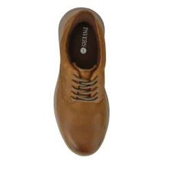 Easy Step In Casual Leather Lace Up Shoes - Tan