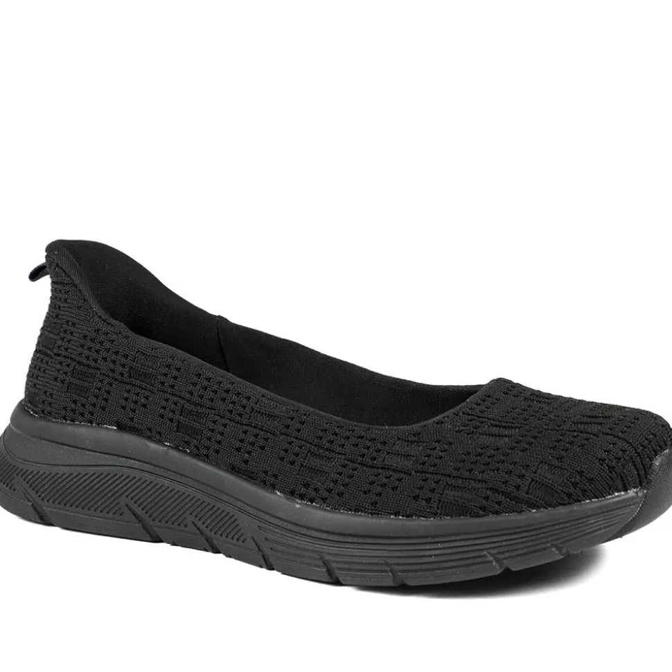 Easy Step In Comfort Wedge Shoes - Black
