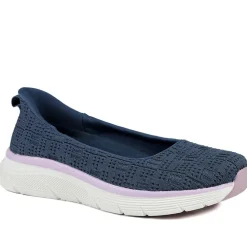 Easy Step In Comfort Wedge Shoes - Navy
