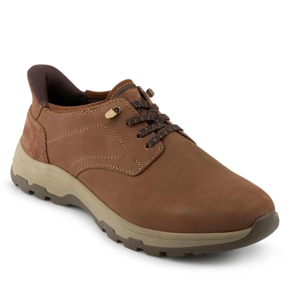 Easy Step In Extra Wide Laceless Casual Shoes - Brown