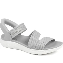 Easy Step In Lightweight Sandals - Grey