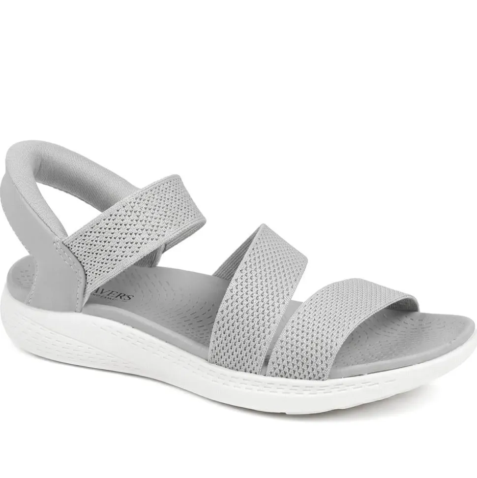 Easy Step In Lightweight Sandals - Grey