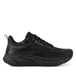 Easy Step In Memory Foam Lace Up Trainers - Black