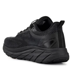 Easy Step In Memory Foam Lace Up Trainers - Black