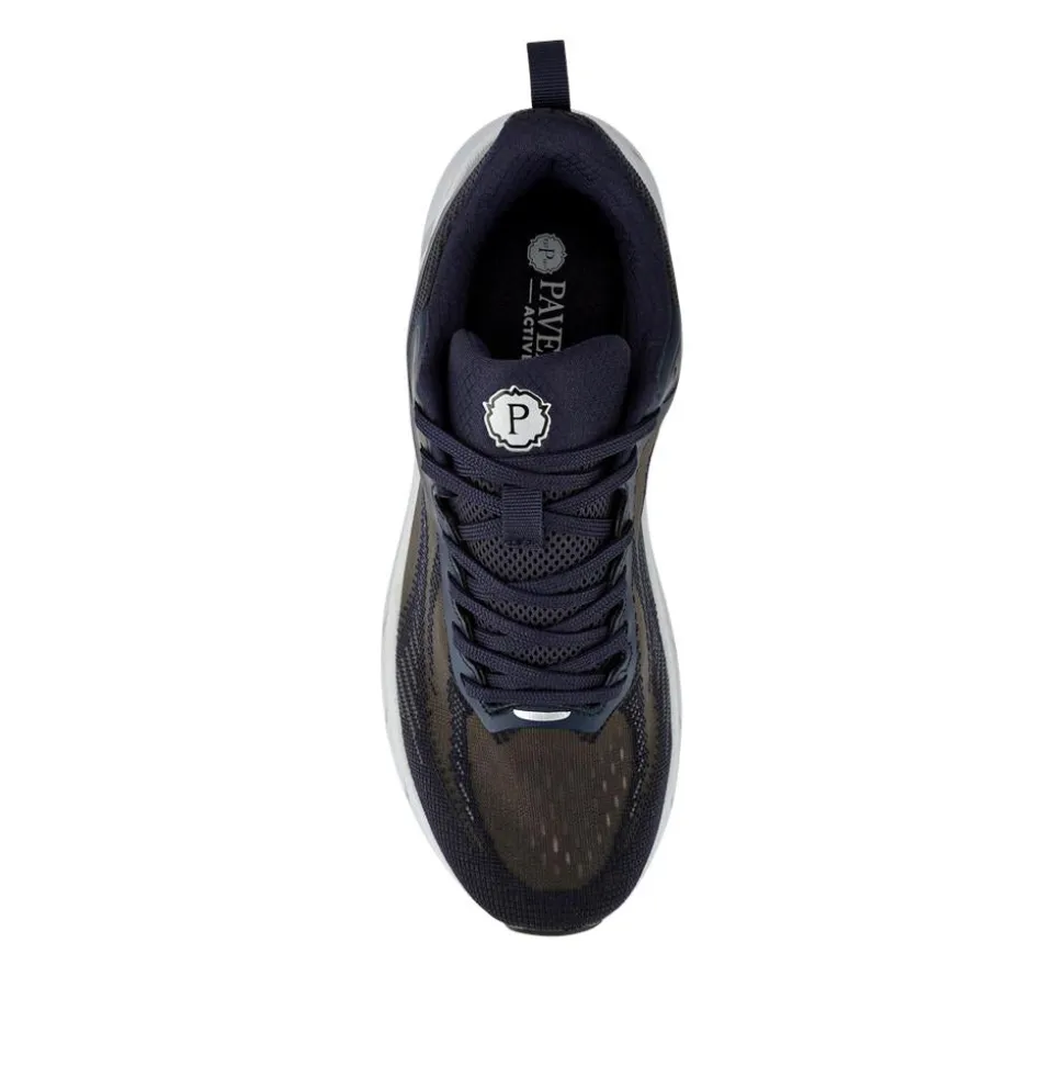 Easy Step In Memory Foam Lace Up Trainers - Blue