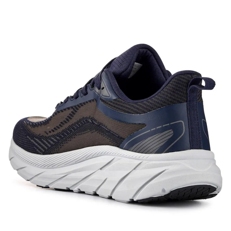 Easy Step In Memory Foam Lace Up Trainers - Blue
