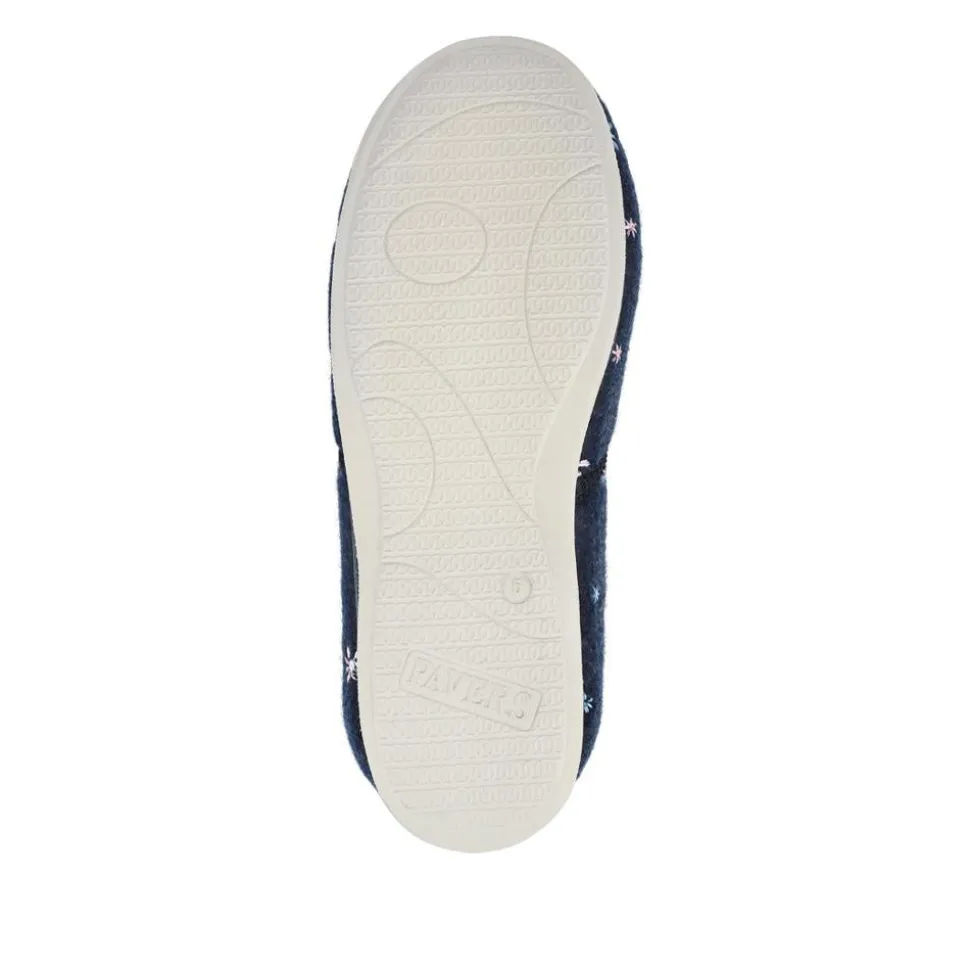 Easy Step In Memory Foam Slippers - Navy