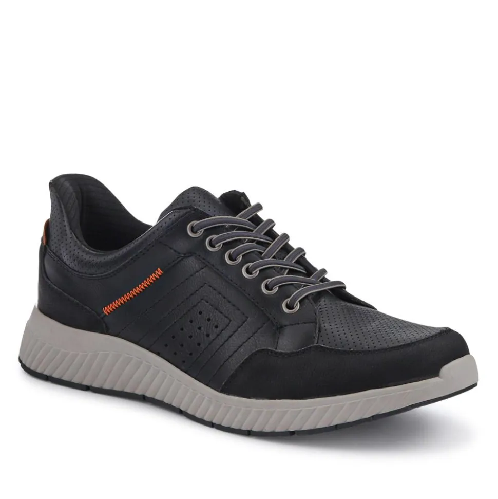 Easy Step In Wide Fit Bungee Laced Shoes - Black