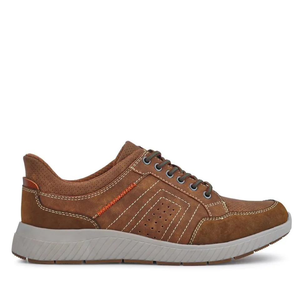 Easy Step In Wide Fit Bungee Laced Shoes - Brown