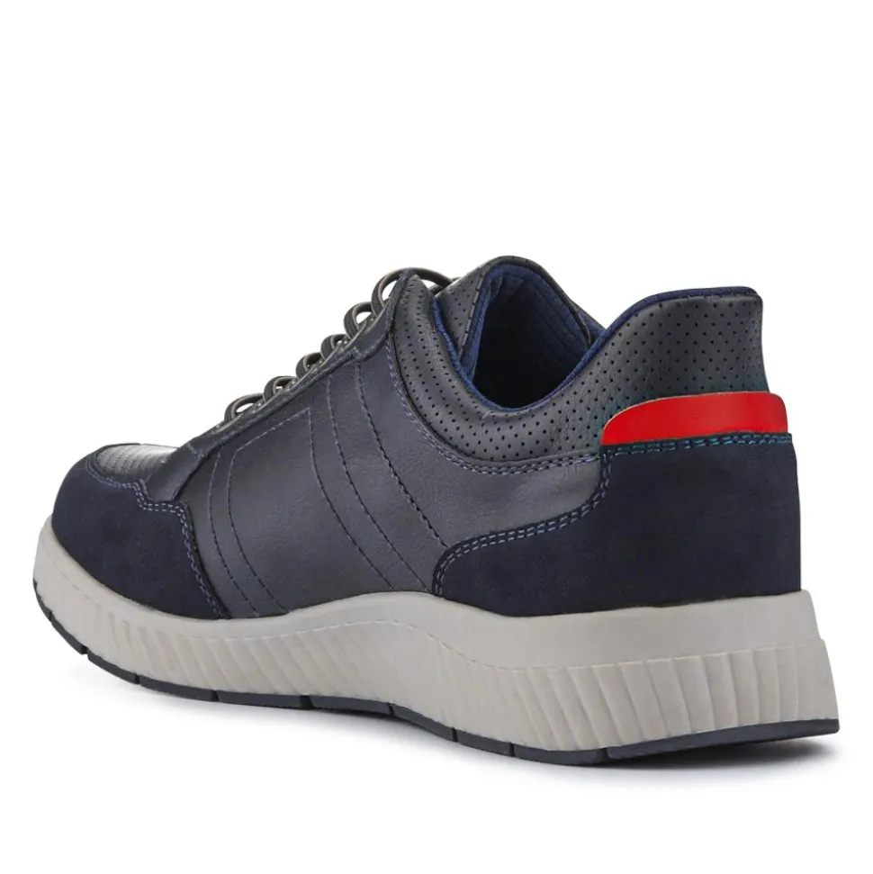 Easy Step In Wide Fit Bungee Laced Shoes - Navy
