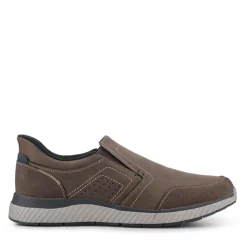 Easy Step In Wide Fit Laceless Shoes - Dark Brown