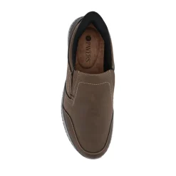 Easy Step In Wide Fit Laceless Shoes - Dark Brown