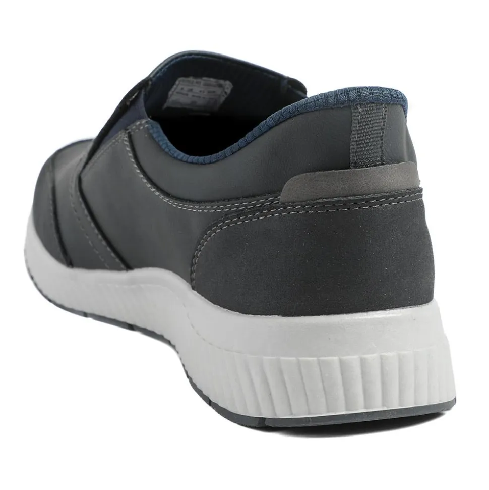 Easy Step In Wide Fit Laceless Shoes - Navy
