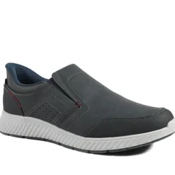 Easy Step In Wide Fit Laceless Shoes - Navy