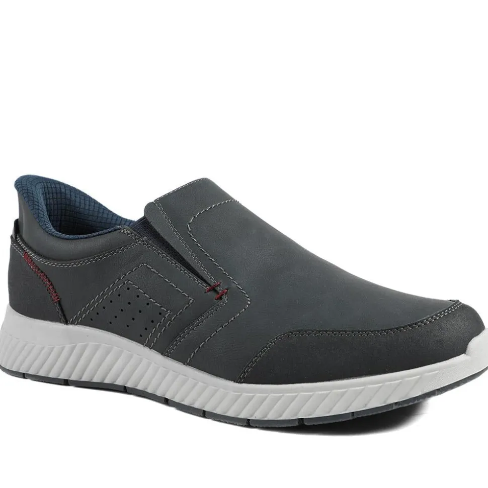 Easy Step In Wide Fit Laceless Shoes - Navy