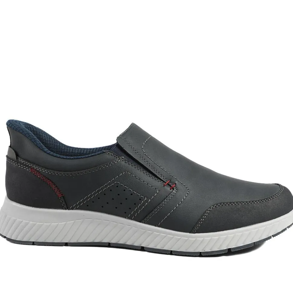 Easy Step In Wide Fit Laceless Shoes - Navy