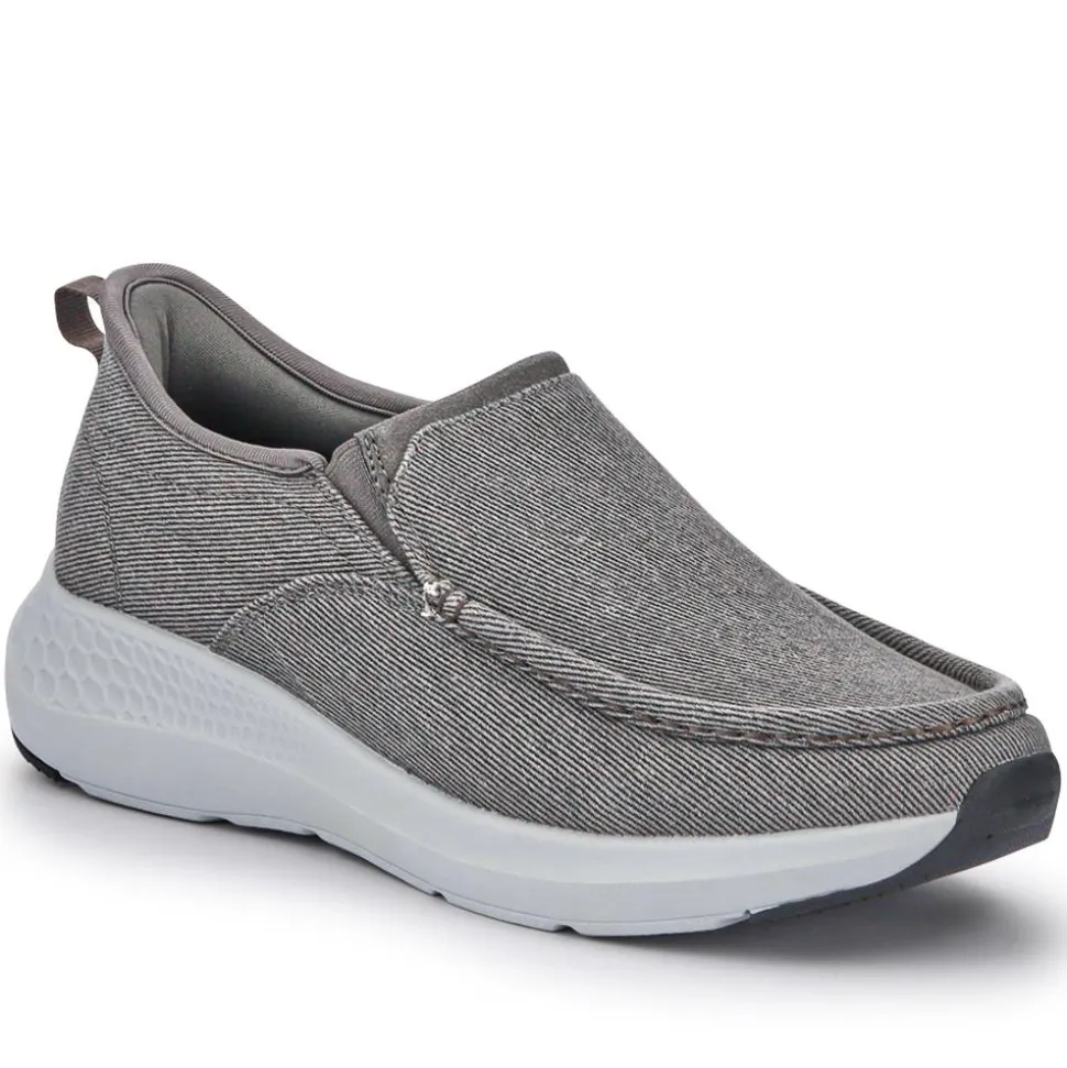 Easy Step In Wide Fit Laceless Trainers - Grey