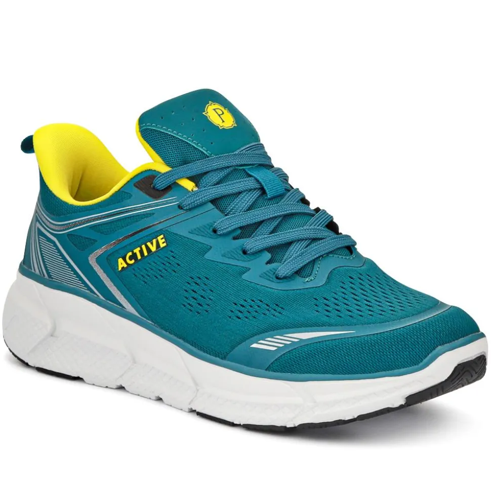 Easy Step In Wide Fit Memory Foam Trainers - Aqua