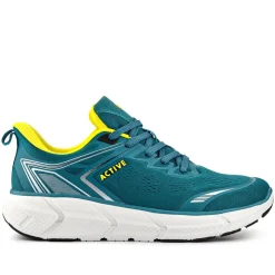 Easy Step In Wide Fit Memory Foam Trainers - Aqua