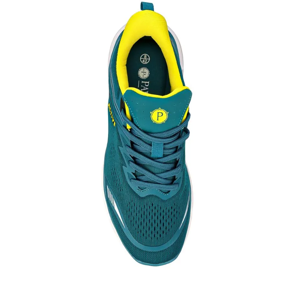 Easy Step In Wide Fit Memory Foam Trainers - Aqua