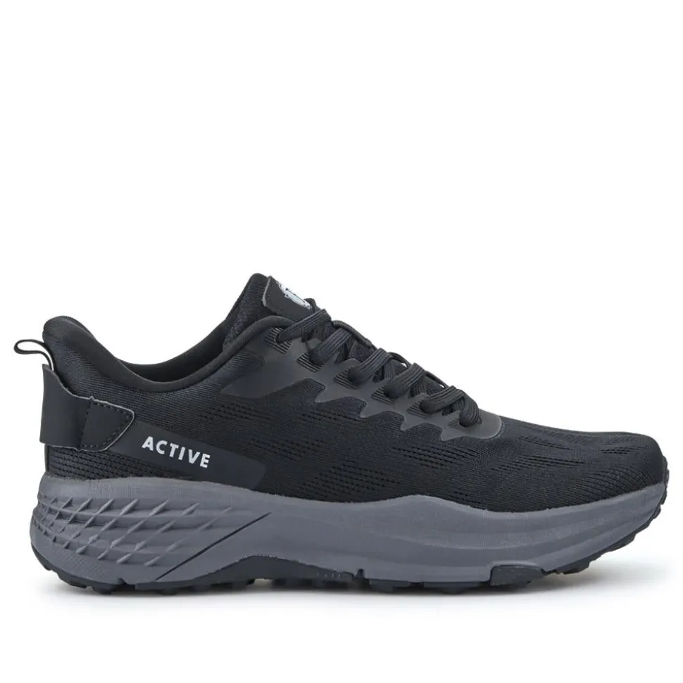 Easy Step In Wide Fit Memory Foam Trainers - Black