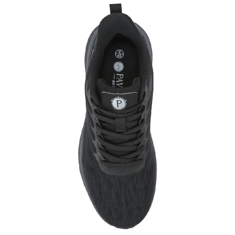 Easy Step In Wide Fit Memory Foam Trainers - Black