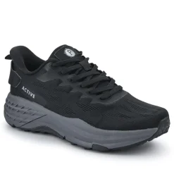 Easy Step In Wide Fit Memory Foam Trainers - Black