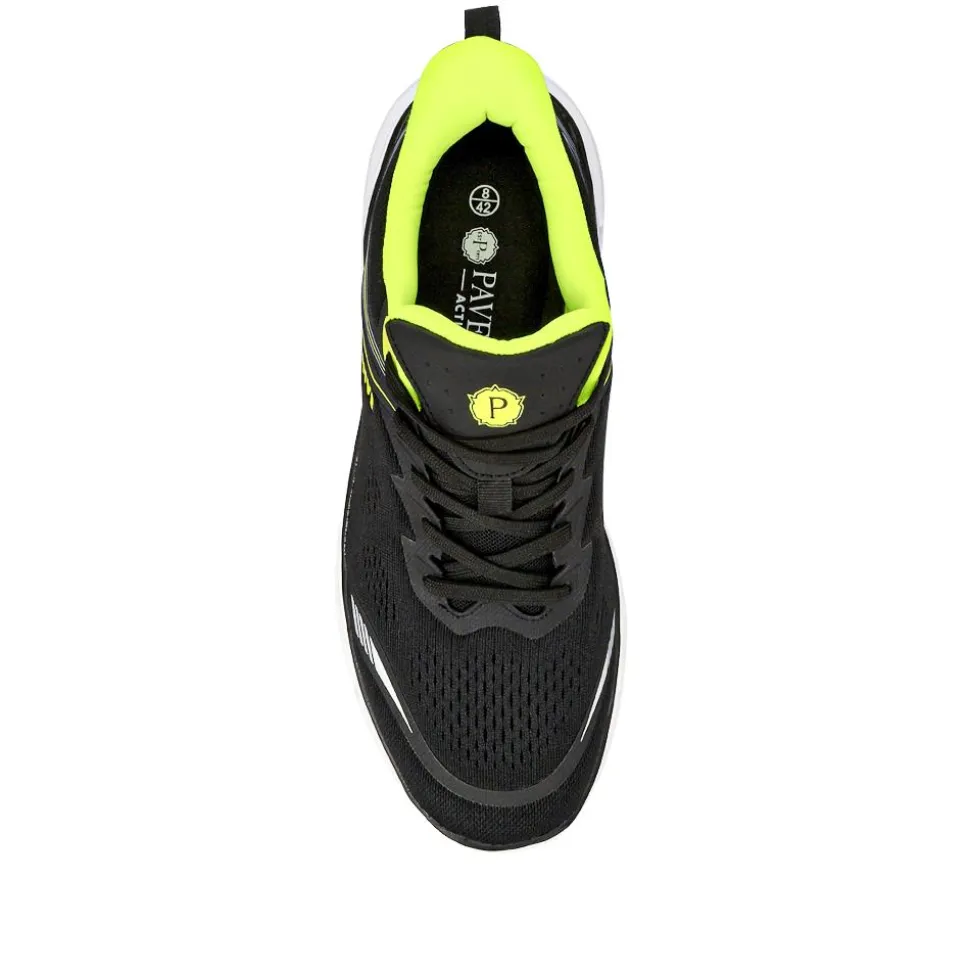Easy Step In Wide Fit Memory Foam Trainers - Black