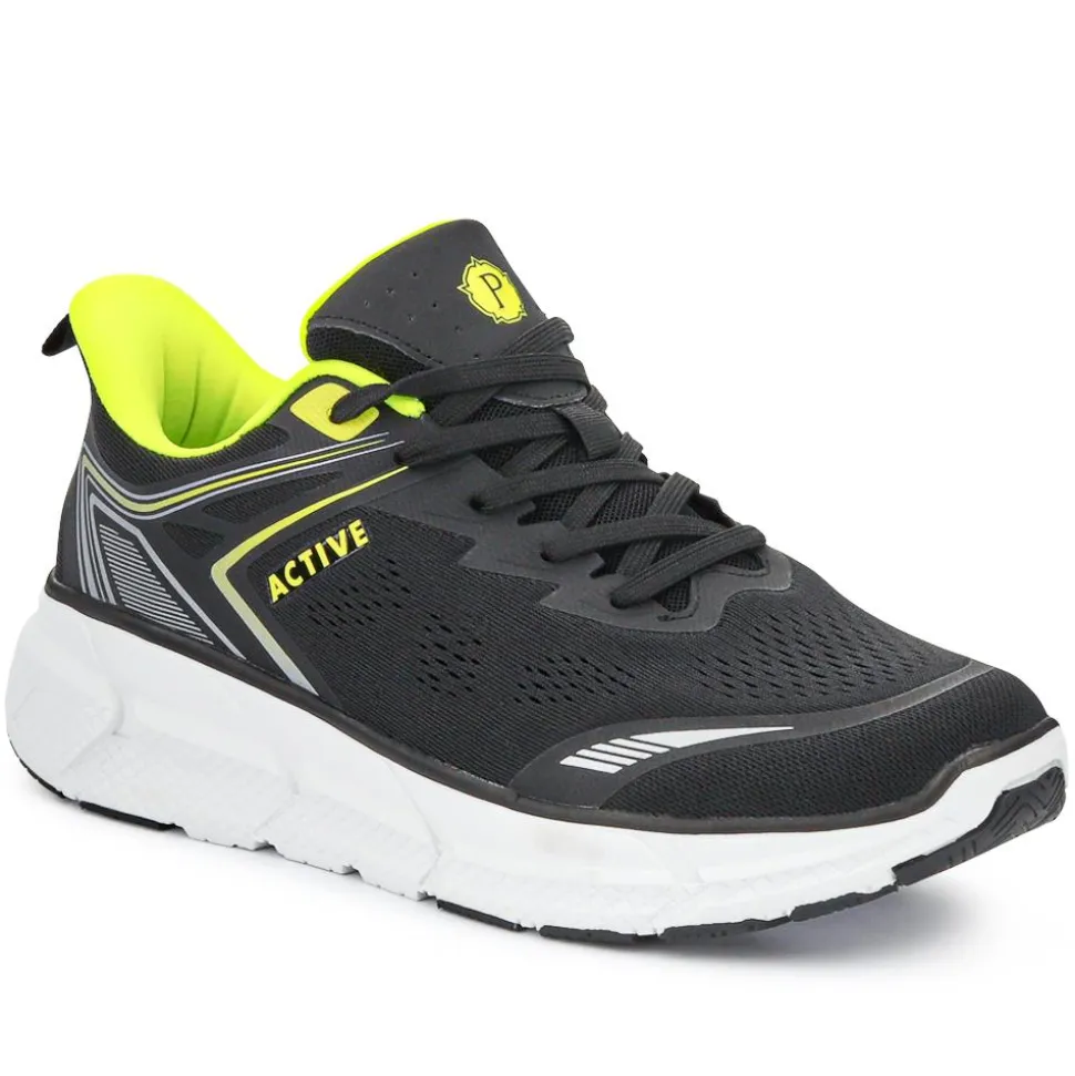 Easy Step In Wide Fit Memory Foam Trainers - Black