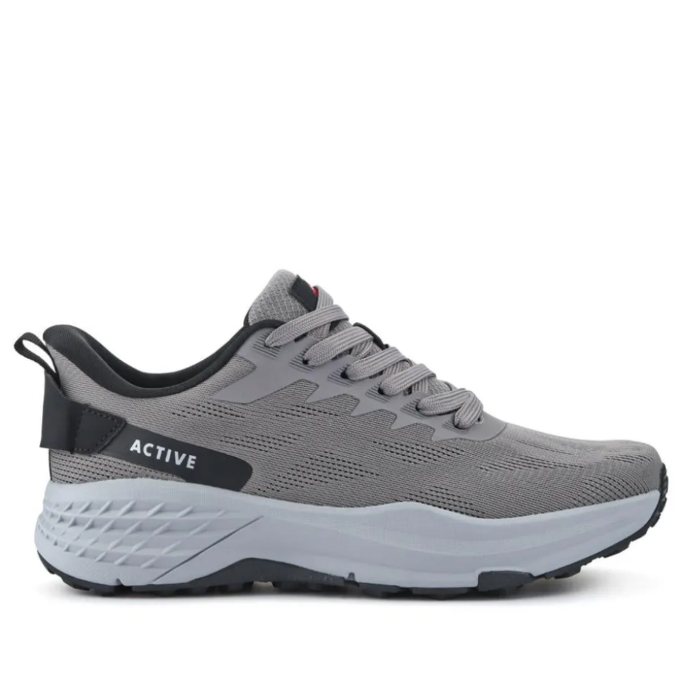 Easy Step In Wide Fit Memory Foam Trainers - Grey