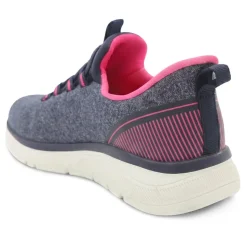 Easy Step In Wide Fit Memory Foam Trainers - Navy
