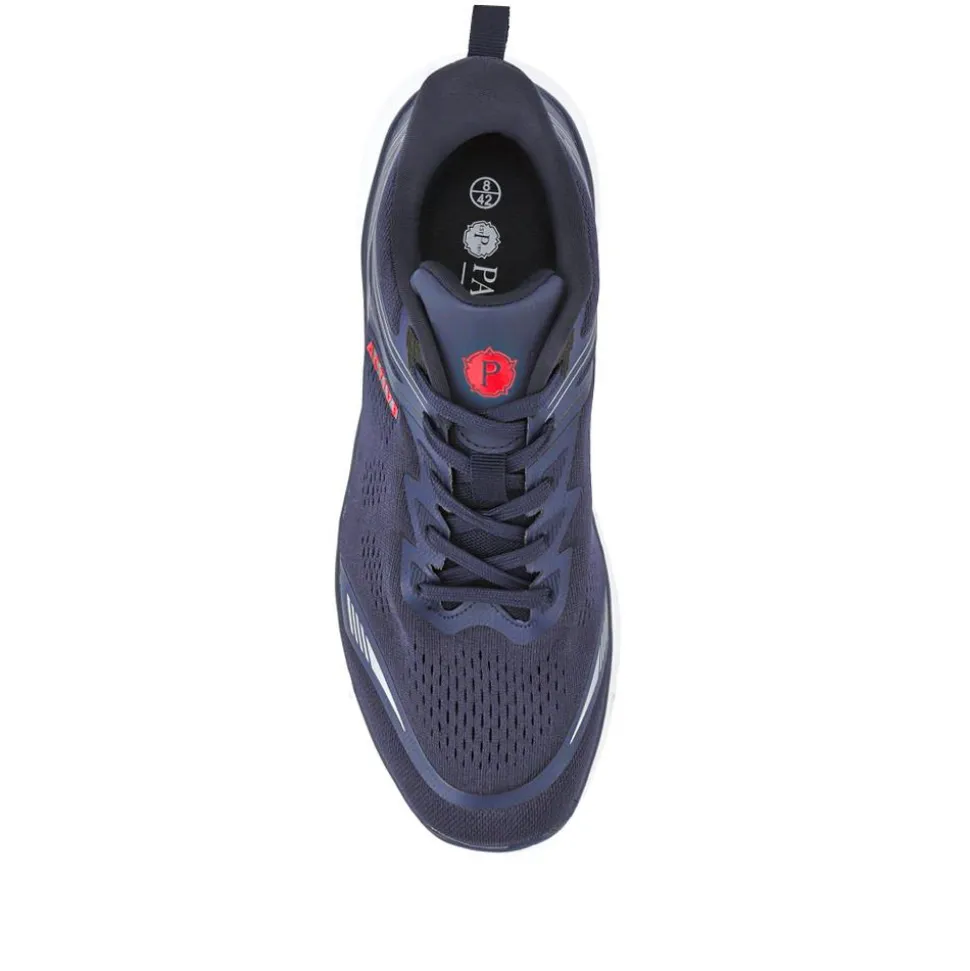 Easy Step In Wide Fit Memory Foam Trainers - Navy