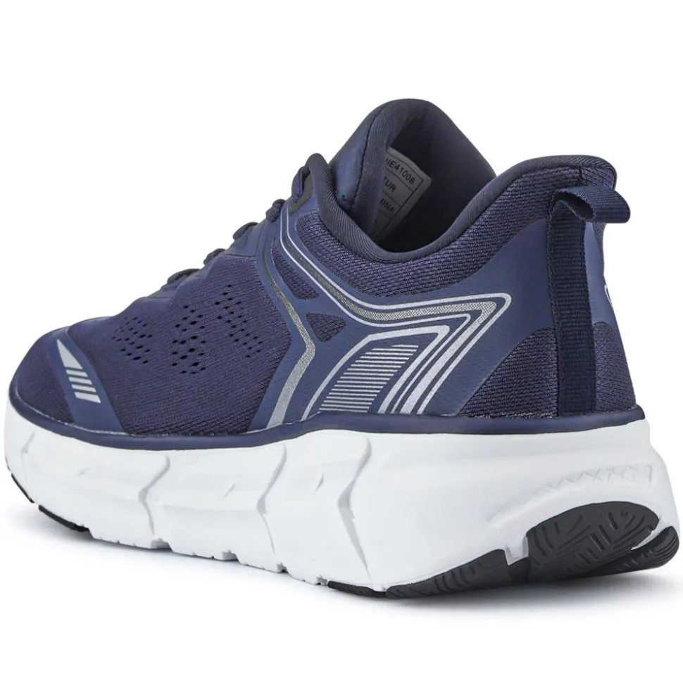 Easy Step In Wide Fit Memory Foam Trainers - Navy
