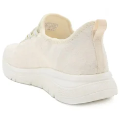 Easy Step In Wide Fit Memory Foam Trainers - Off White