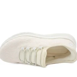 Easy Step In Wide Fit Memory Foam Trainers - Off White