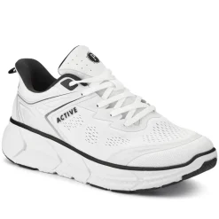Easy Step In Wide Fit Memory Foam Trainers - White